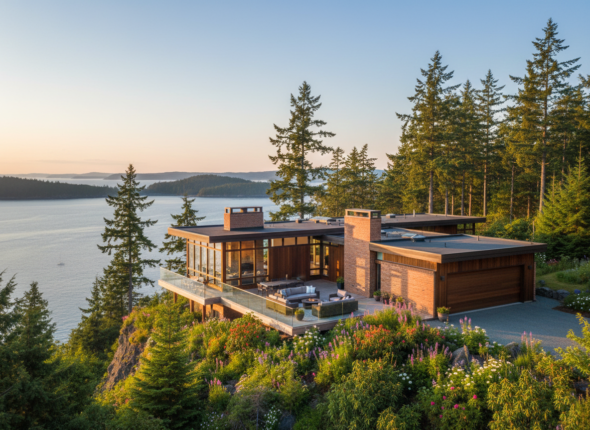 Open Seclusion A mid century home perched on the northwest coast